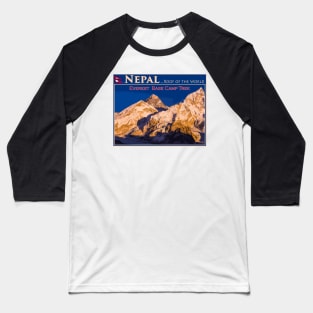 Nepal - Everest sunset Baseball T-Shirt